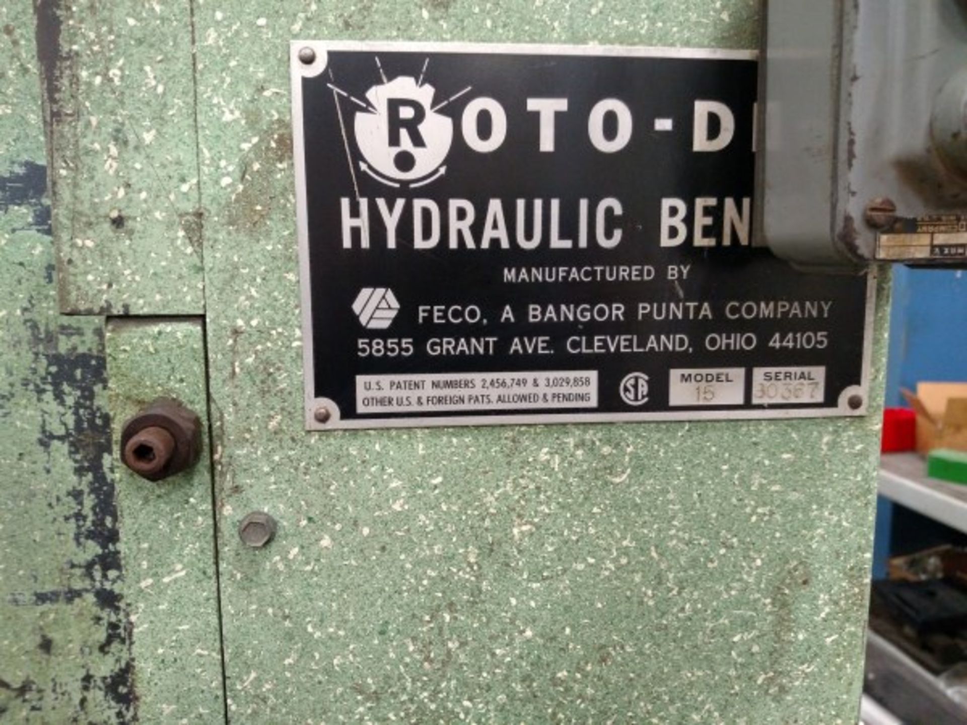 Roto-Die Model 15 Hydraulic Press Brake NEW 1977 - Image 4 of 5