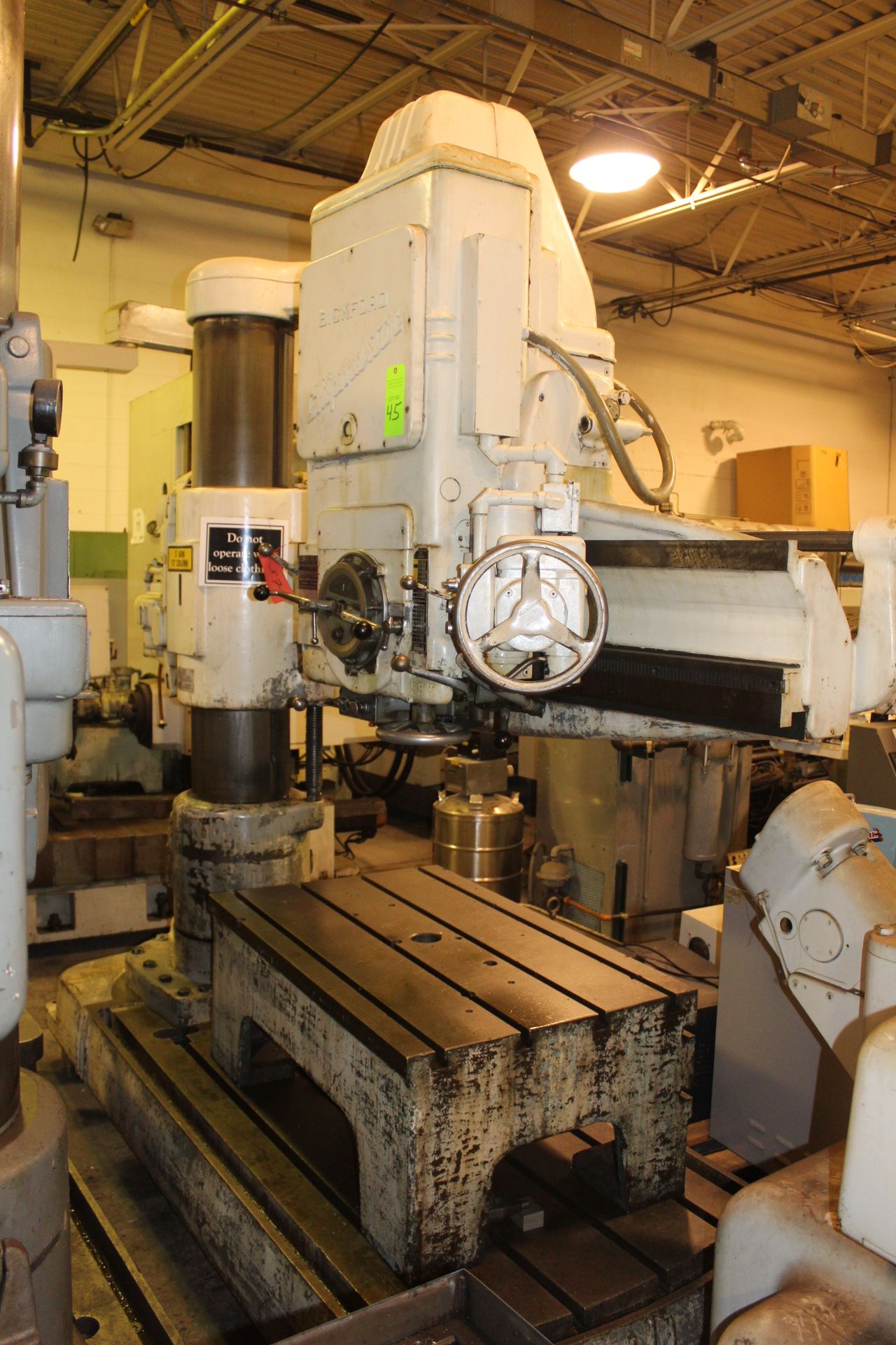 Giddings & Lewis Bickford "Chipmaster" 5' Arm x 13" Column Radial Drill