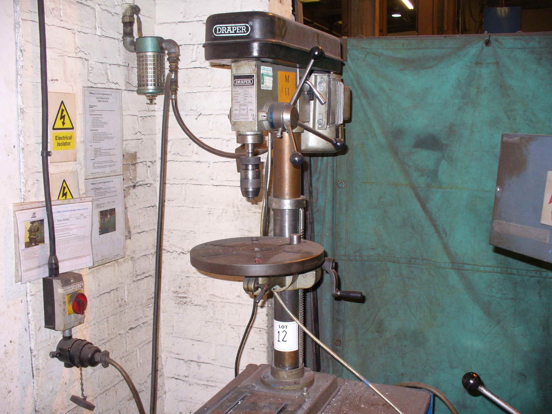 Draper PILLAR DRILL 16 speed model D16-16, serial no 06020228