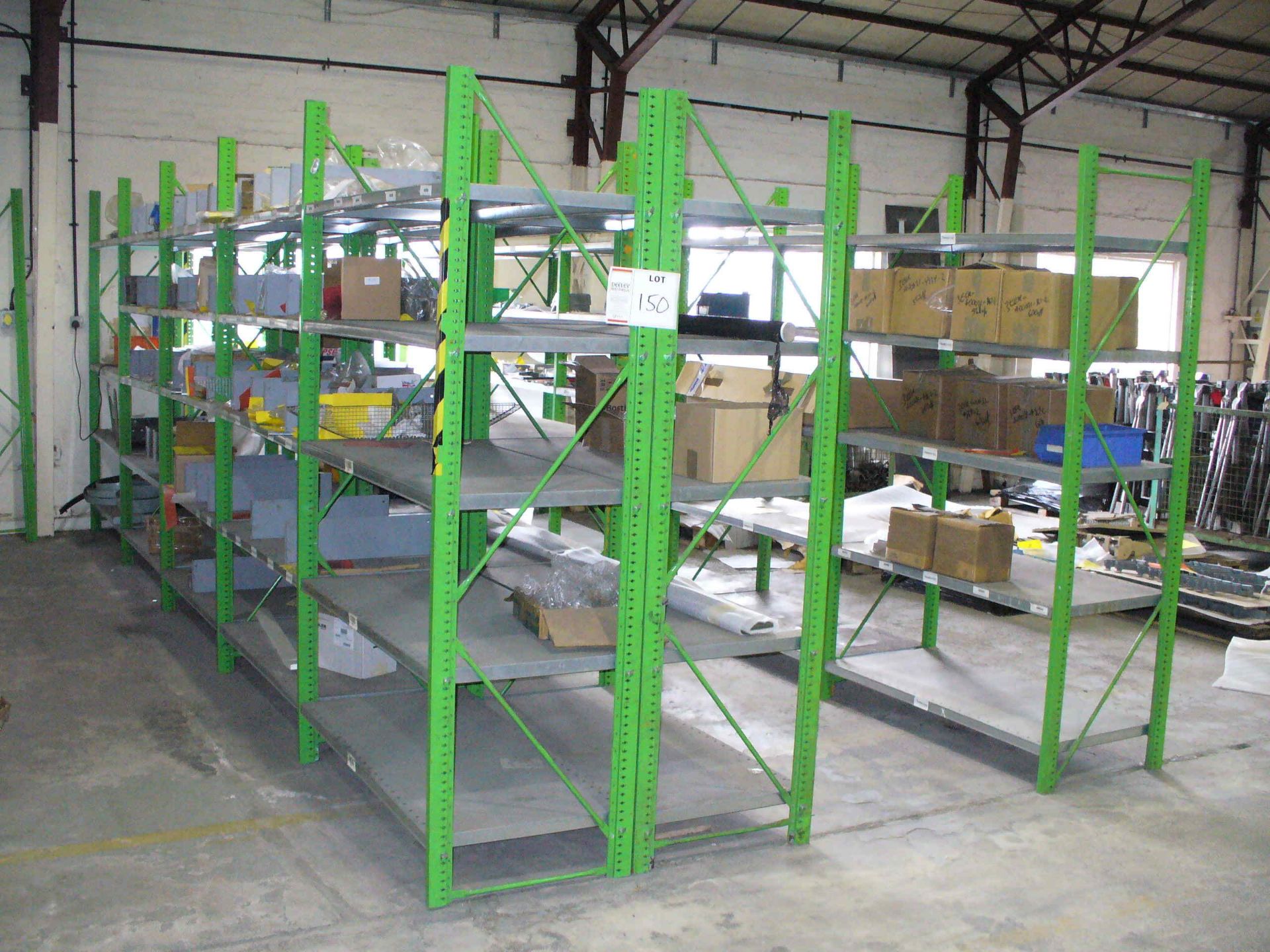 3 bays of BOLTLESS RACKING 5m x 2.2m x .6m