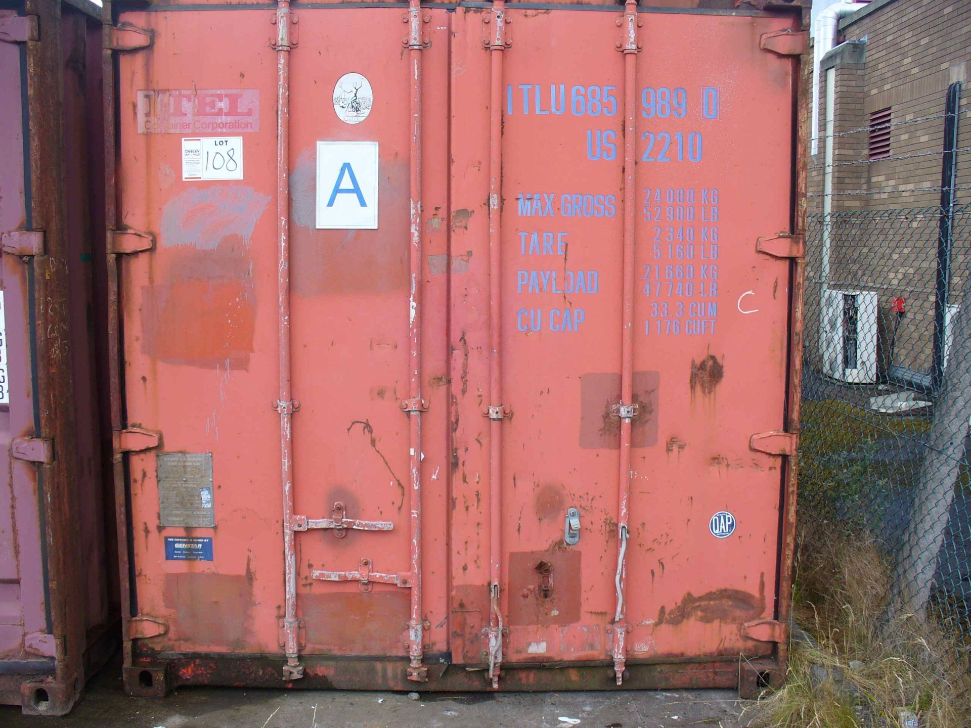 20ft SHIPPING CONTAINER - Image 2 of 3