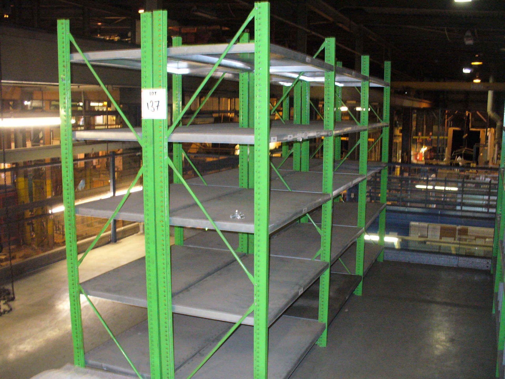 2 bays of BOLTLESS RACKING 5m x 2.2m x .6m