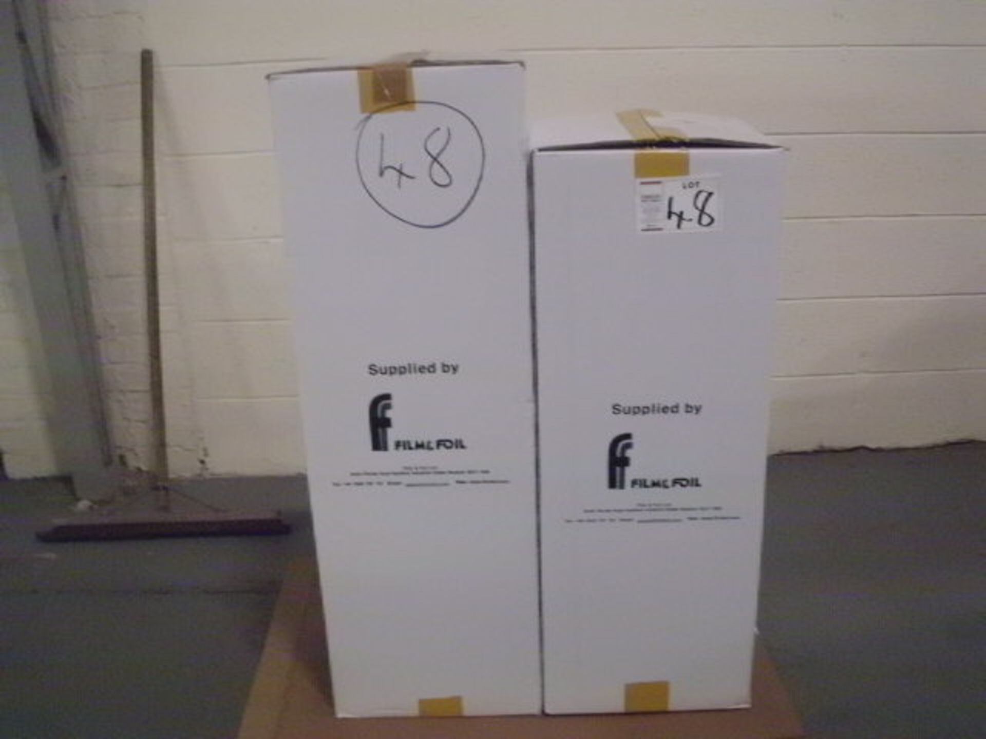 2 new/boxed THERMAL LAMINATING FILM, 1 roll - 1010mm width x 3000 metres length, 1 roll - 890mm