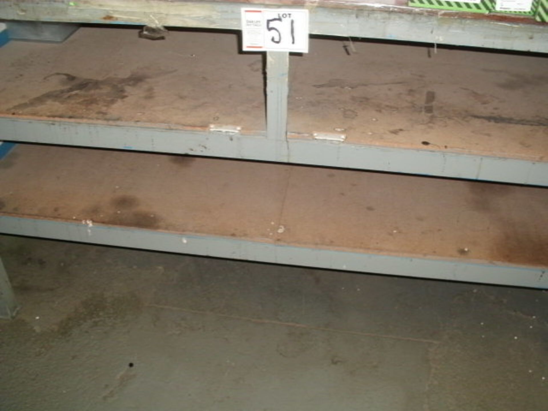 2 x 5' and 4' steel framed WORKBENCHES