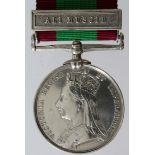 Afghanistan Medal with bar Ali Musjid to 2153 Pte. C. Hampshire 4th Bn Rifle Bde. Charles