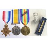 1915 Star Trio to 6332 2.A.M. H Baldwin RFC (6332 Cpl H Baldwin RAF on Pair) Mentioned In Despatches