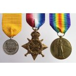 1915 Star (W.O.2. S C Tucker RNAS) Victory Medal (Lieut S C Tucker RAF), and Institution of