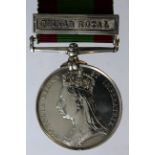 Afghanistan Medal with bar Peiwar Kotal to 5656 Gr. P. Ryan G/3rd R.A. Patrick Ryan verified to