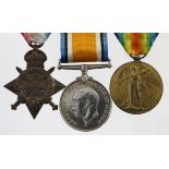 1915 Star Trio to 16-814 Sjt. J.D. Hanney North'd Fus. (Pte. on the Star) John Dixon Hanney served