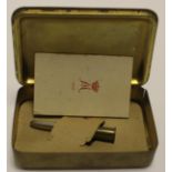 1914 prices Mary gift tin with M marked bullet pencil and gift card pencil holder