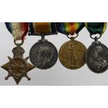 1915 Star Trio (486 Cpl W Newell Norfolk Regt), GV Territorial Force Efficiency Medal (486 Cpl W