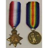 1915 Star and Victory Medal to 18032 Pte A Poppy Suffolk Rgt. GVF (2)