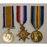 1915 Star Trio to 18202 Pte H Rolph Suffolk Regt. EF (3)