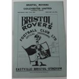 Bristol Rovers v Colchester 23/12/50 rare away for Colchester first season in league