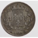 France 1 Franc 1829H, VF