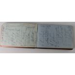 Football - original 1940's Autograph album - signatures incl Tommy Lawton, Everton FC 1948/9 (many