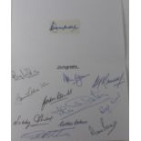 England World Cup Winners 1966 presentation white fold over card signed by all 11 of the winning