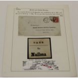 Bristol & Exeter Railway Cover & Luggage Label to Nailsea - a rare item presented with a cover dated