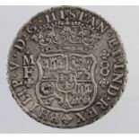 Mexico 8 Reales 1737 Mo MF KM#103 Ex-Wreck of the Hollandia (1743) Fine with associated corrosion