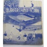 Huddersfield Town v Arsenal programme 3rd Sept 1938 Div (sellotape repair to spine) (1)