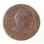 Farthing 1721, Peck 822, porous VF