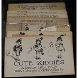 Chidrens's dressing up paper dollies 1900 period with cut-outs already prepared. An original