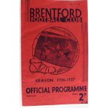 Brentford v Preston North End division one match played on 26/3/37 in 36/37 season (1)