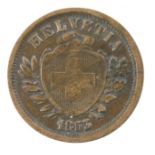 Switzerland 1 Rappen 1853B, GVF