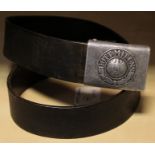 German Heer army belt buckle and leather tab dated 1936. GC