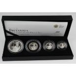 Britannia Silver Four coin set 2012. Proof aFDC. Boxed as issued