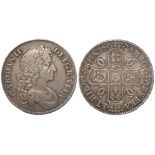 Crown 1672 V. Quarto, S.3358, toned GF