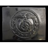 German Hitler Youth Belt buckle no maker's marks. Plated.