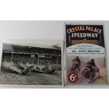 Crystal Palace Speedway Programme for 7/9/1929 early meeting described as 'all star meeting'