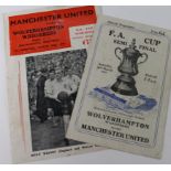 FA Cup Semi-Final Manchester United v Wolverhampton Wanderers at Hillsborough 26/3/49 with rare