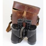 M15 ministry marked Binoculars in case dated 1944, 7x50 magnification. Both eye flanges present/