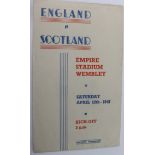 England v Scotland issued for game on 12/4/47 by Sawyer and Gray and signed inside to field of