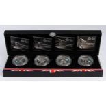 Five Pound Silver Proof four coin set 2009 - 2012 "Countdown to London" FDC boxed as issued