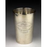 Indian Colonial silver Golf Club Tumbler . Front inscribed "Penang Golf Club Ladies Handicap won
