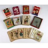 Card games. A collection of eight card games, circa early 20th century onwards, including Donkey,