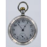 Early 20th Century Elgin Silver (marked Sterling 925) open face pocket watch with a screwback case