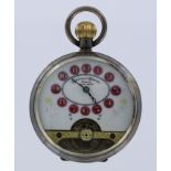 Hebdomas Patent 8 day Silver pocket watch with import marks for 1919