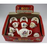 Enid Blyton's Noddy toy tea set, complete in original box, comprising three cups and saucers, teapot