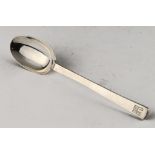 Art Decco large silver teaspoon London 1935 by Charles Boyton . Weight 26gms with facsimile