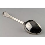 Silver Trefid pattern Spoon, possibly 17th century - very worn bowl (possibly re-shaped), rubbed