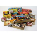 Collection of toys and games, including diecast Corgi Major, Dinky, Minic, a Chad Valley Give a Show