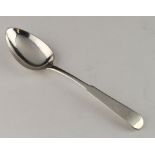Scottish Provincial Aberdeen silver fiddle pattern dessert spoon - very unusual design. Maker -