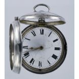 George IV Silver full hunter pocket watch, hallmarked London 1822 with movement signed Dan