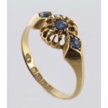 18ct Gold Sapphire Ring size O weight 3.0 grams