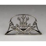 Menu Holder- 5th King Edwards Own Probyn's Horse silver Indian marks for Hamilton & Co. Ltd. also