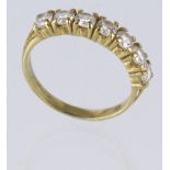 18ct Gold 7 stone Diamond Ring approx.0.70ct weight size L weight 3.3 grams